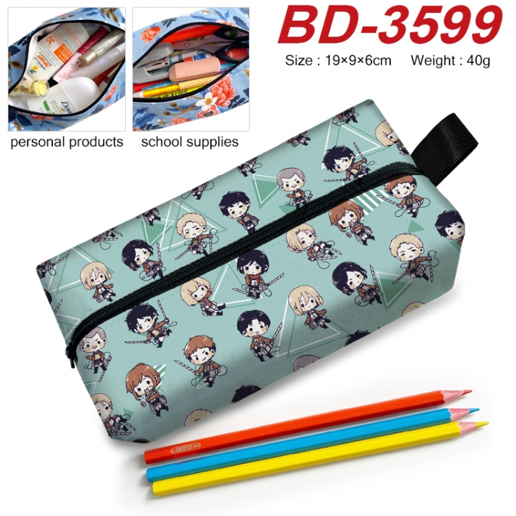 Shingeki no Kyojin  Anime New Zipper Pen Bag Storage Bag Makeup Bag 19x9x6cm BD-3599