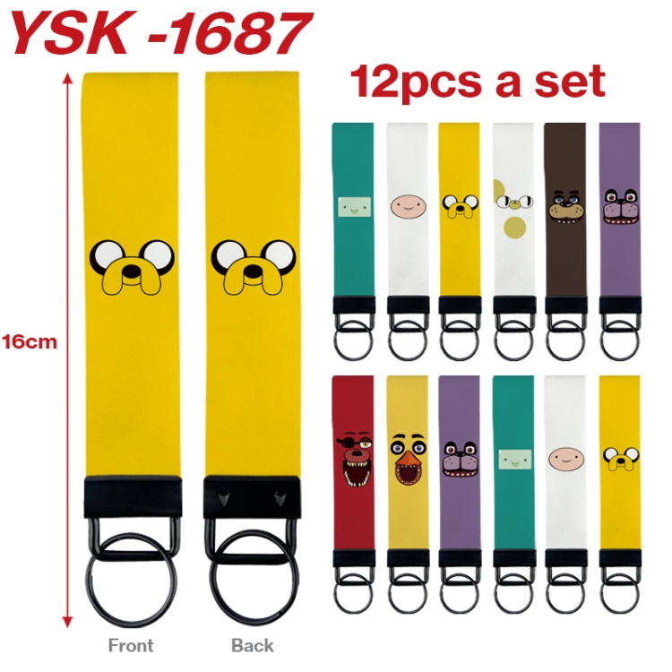 Adventure Time with Anime mobile phone rope keychain 16CM a set of 12 YSK-1687