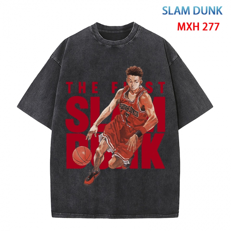 Slam Dunk Anime peripheral pure cotton washed and worn T-shirt from S to 4XL  MXH 277