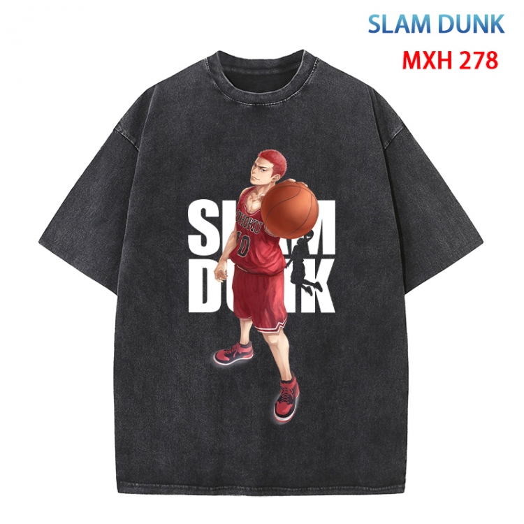 Slam Dunk Anime peripheral pure cotton washed and worn T-shirt from S to 4XL  MXH 278