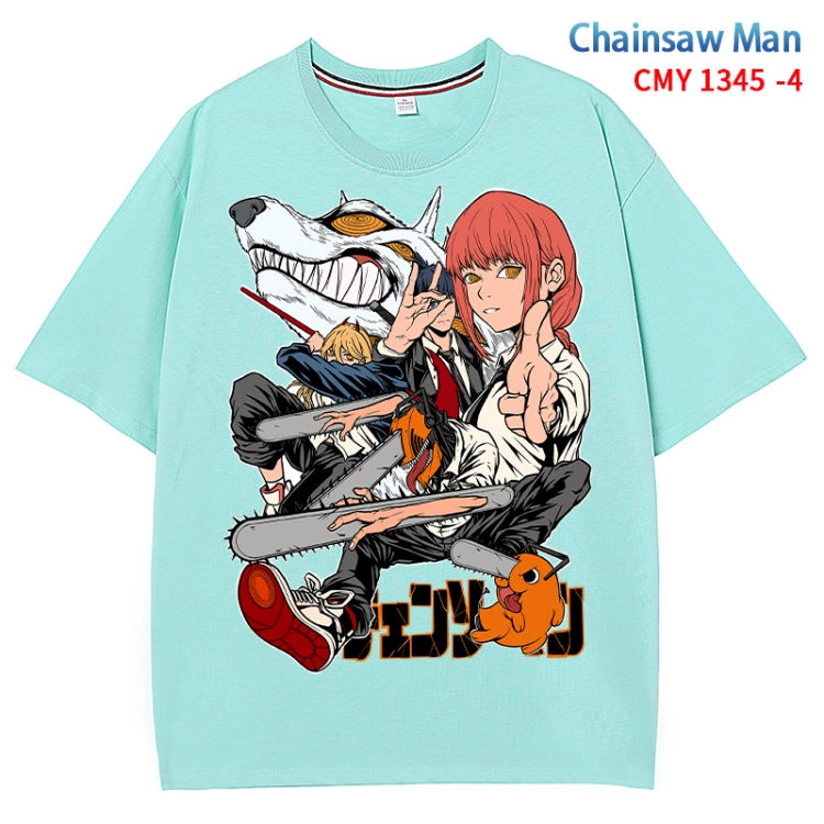 Chainsaw man Anime Surrounding New Pure Cotton T-shirt from S to 4XL CMY 1345 4