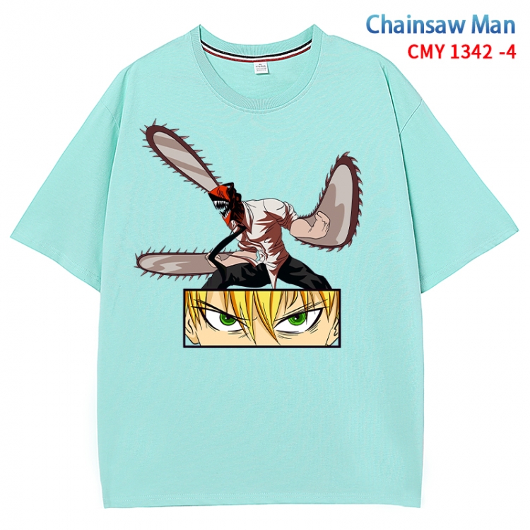 Chainsaw man Anime Surrounding New Pure Cotton T-shirt from S to 4XL CMY 1342 4