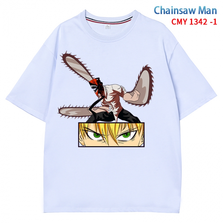 Chainsaw man Anime Surrounding New Pure Cotton T-shirt from S to 4XL CMY 1342 1