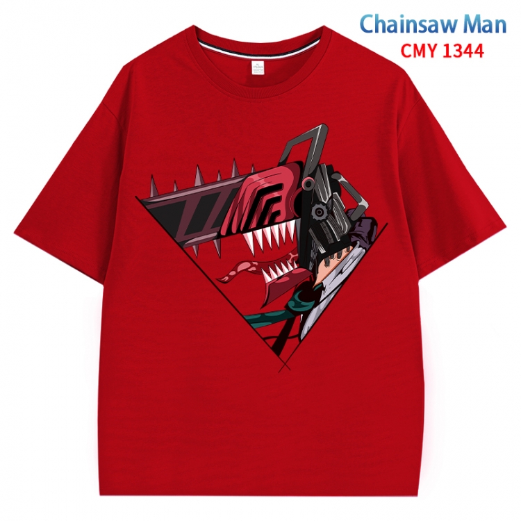 Chainsaw man Anime Surrounding New Pure Cotton T-shirt from S to 4XL  CMY 1344 3