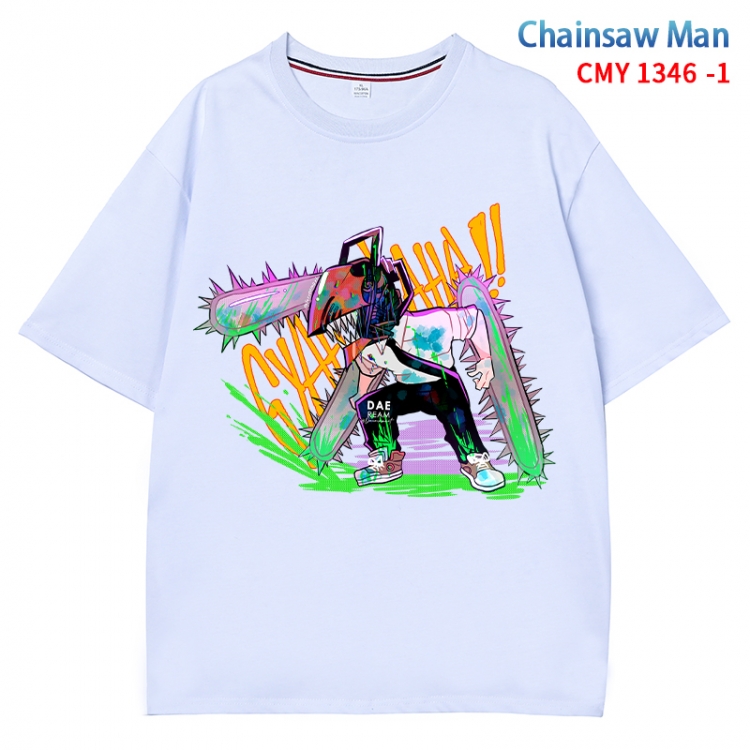 Chainsaw man Anime Surrounding New Pure Cotton T-shirt from S to 4XL  CMY 1346 1