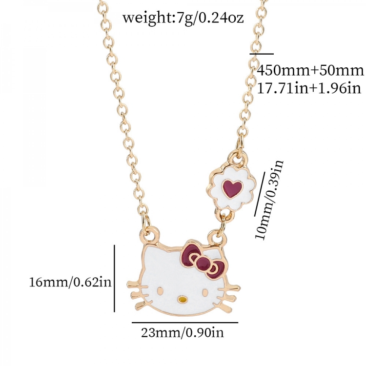 Kitty Cartoon Metal necklace Pendant Bag Jewelry OPP Packaging price for 5 pcs
