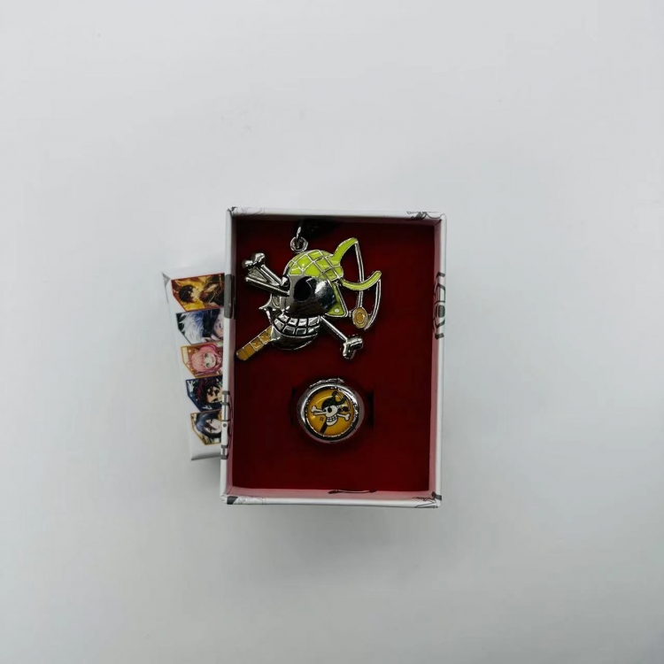 One Piece Anime peripheral ring necklace box Pack