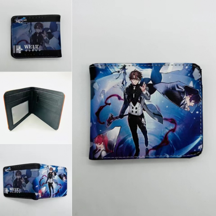 Honkai: Star Full color  Two fold short card case wallet 11X9.5CM 0825