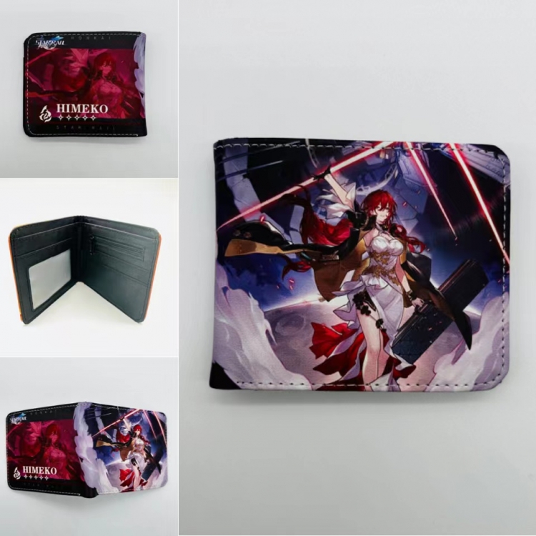 Honkai: Star Full color  Two fold short card case wallet 11X9.5CM  0856