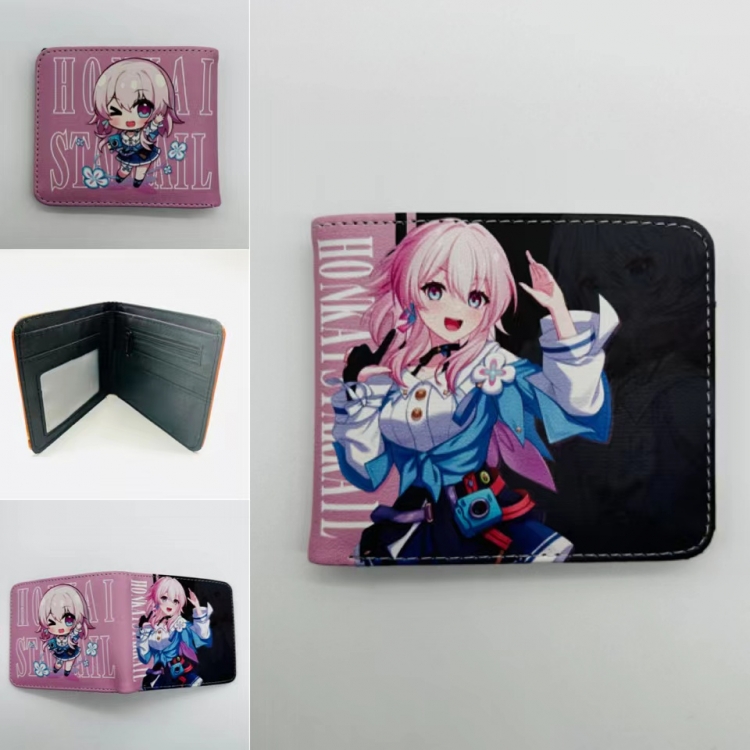 Honkai: Star Full color  Two fold short card case wallet 11X9.5CM 0846