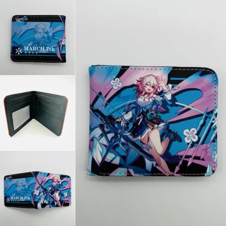 Honkai: Star Full color  Two fold short card case wallet 11X9.5CM  0849