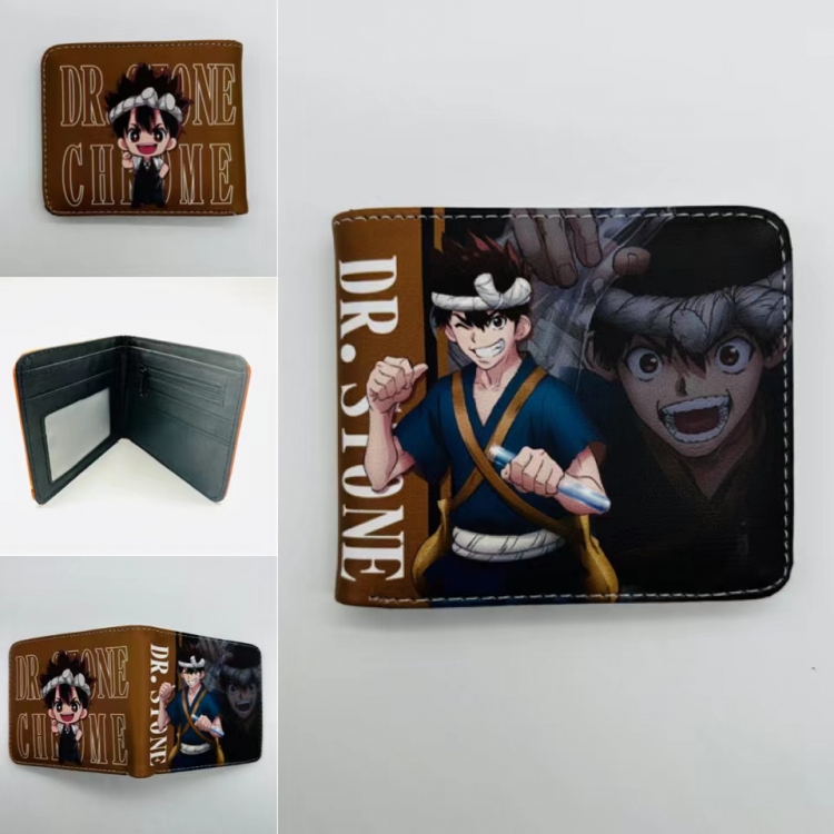 Dr.STONE Full color  Two fold short card case wallet 11X9.5CM  0908