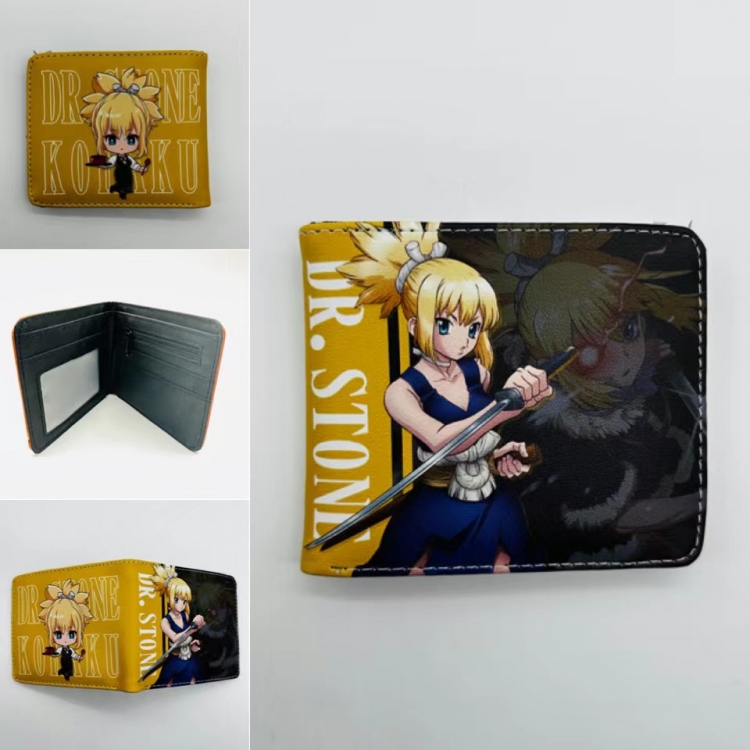 Dr.STONE Full color  Two fold short card case wallet 11X9.5CM 0828