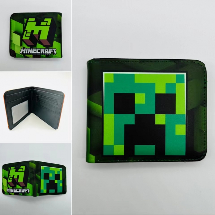 Minecraft Full color  Two fold short card case wallet 11X9.5CM 0914