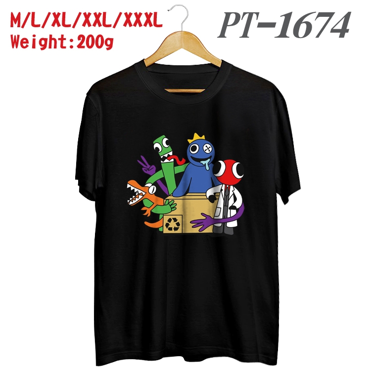 Rainbow Friend Anime Cotton Color Book Print Short Sleeve T-Shirt from M to 3XL  PT1674