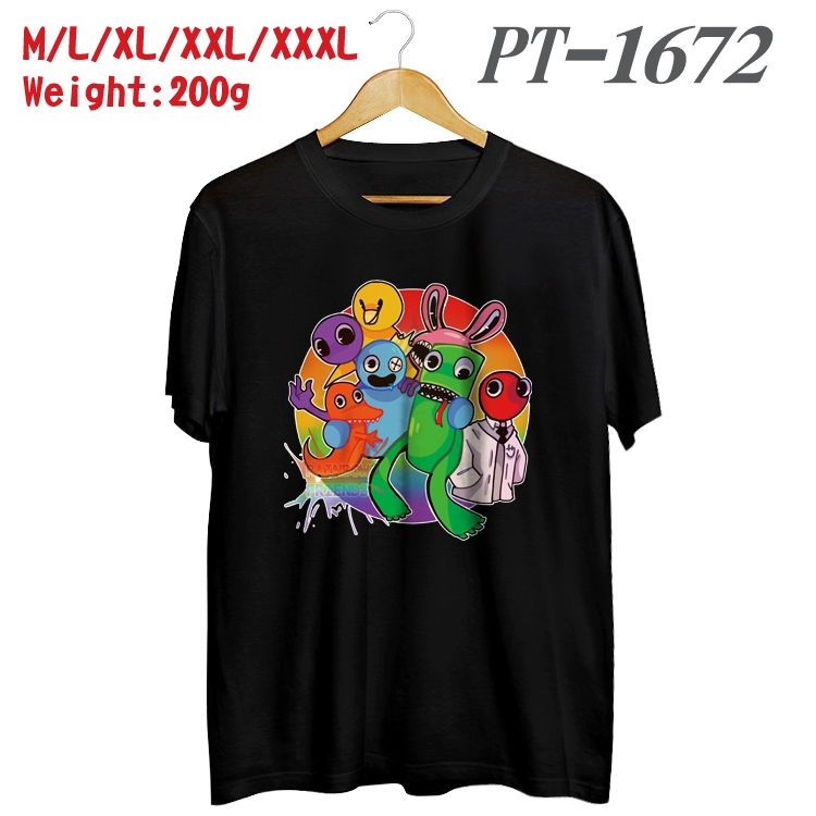 Rainbow Friend Anime Cotton Color Book Print Short Sleeve T-Shirt from M to 3XL PT1672