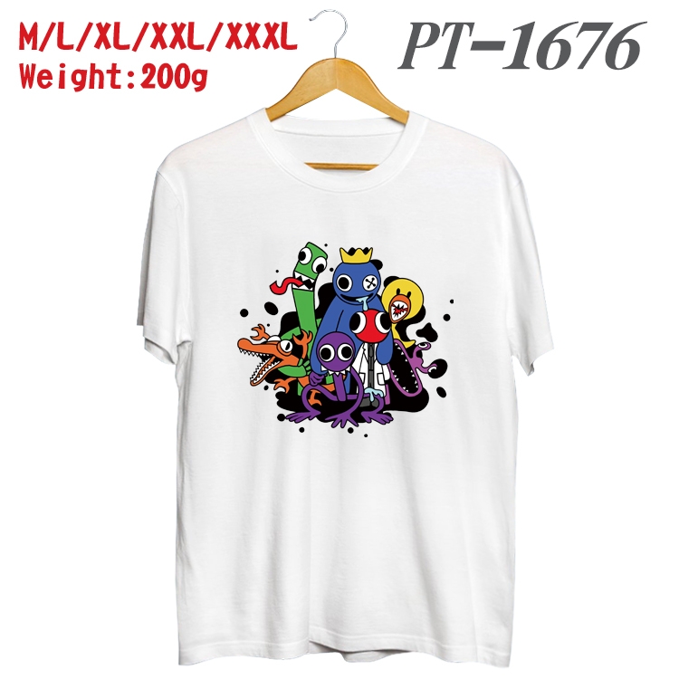 Rainbow Friend Anime Cotton Color Book Print Short Sleeve T-Shirt from M to 3XL  PT1676