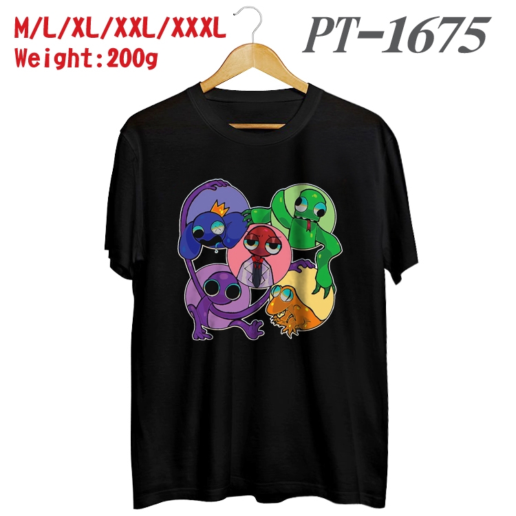 Rainbow Friend Anime Cotton Color Book Print Short Sleeve T-Shirt from M to 3XL  PT1675