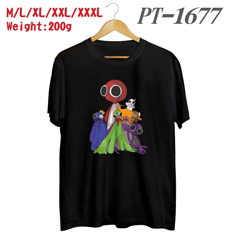 Rainbow Friend Anime Cotton Color Book Print Short Sleeve T-Shirt from M to 3XL  PT1677