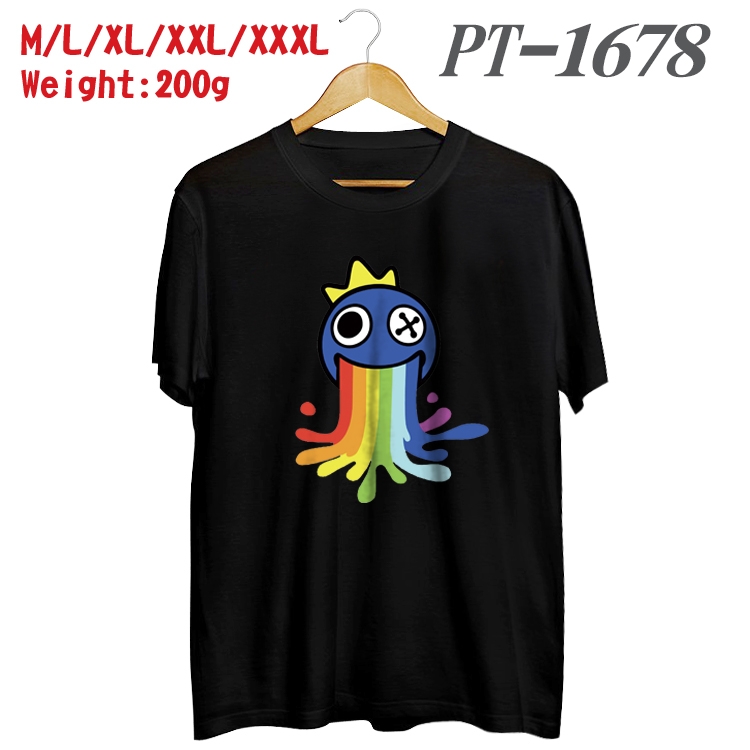 Rainbow Friend Anime Cotton Color Book Print Short Sleeve T-Shirt from M to 3XL  PT1678