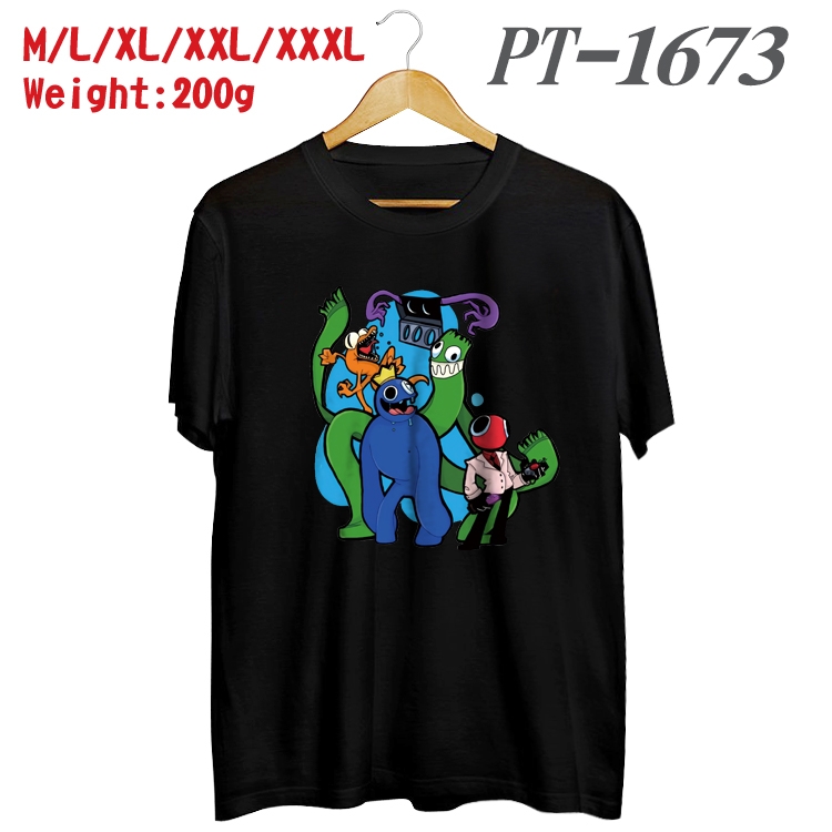 Rainbow Friend Anime Cotton Color Book Print Short Sleeve T-Shirt from M to 3XL  PT1673