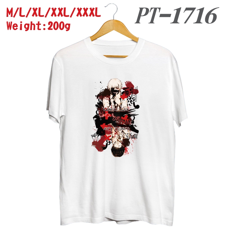 Tokyo Ghoul Anime Cotton Color Book Print Short Sleeve T-Shirt from M to 3XL PT1716