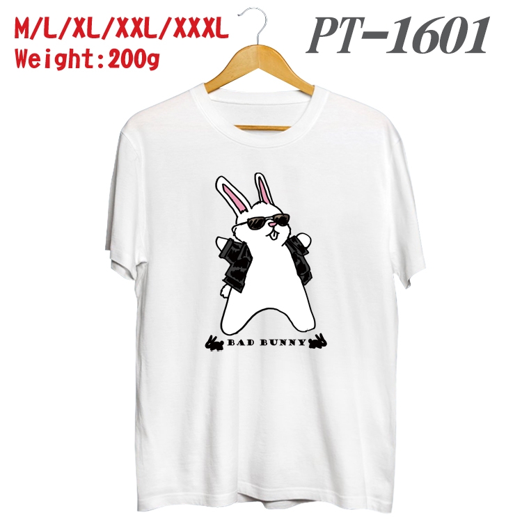 Bad Bunny Anime Cotton Color Book Print Short Sleeve T-Shirt from M to 3XL  PT1601