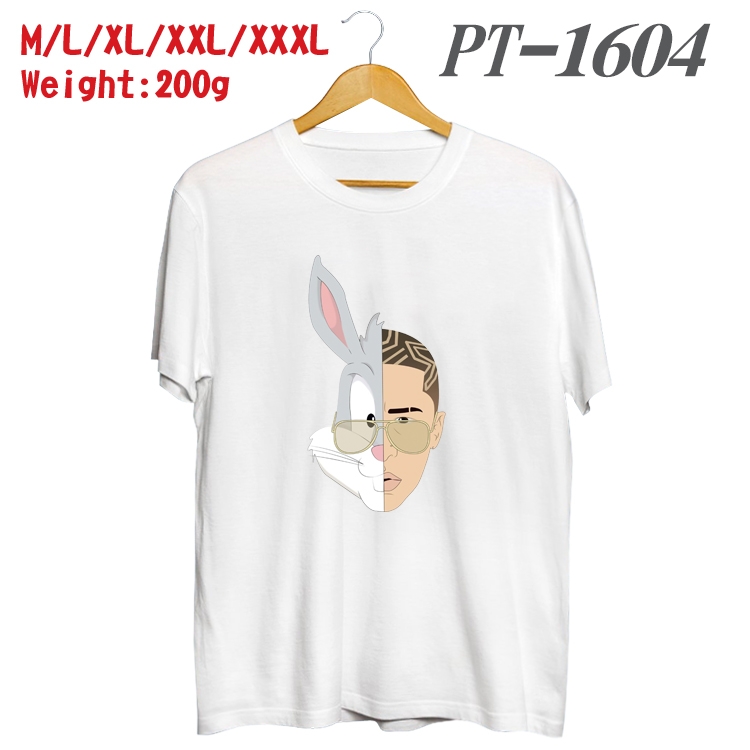 Bad Bunny Anime Cotton Color Book Print Short Sleeve T-Shirt from M to 3XL PT1604