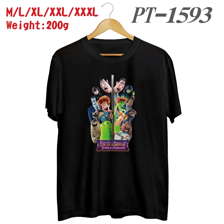 hotel Transylvania Anime Cotton Color Book Print Short Sleeve T-Shirt from M to 3XL PT1593