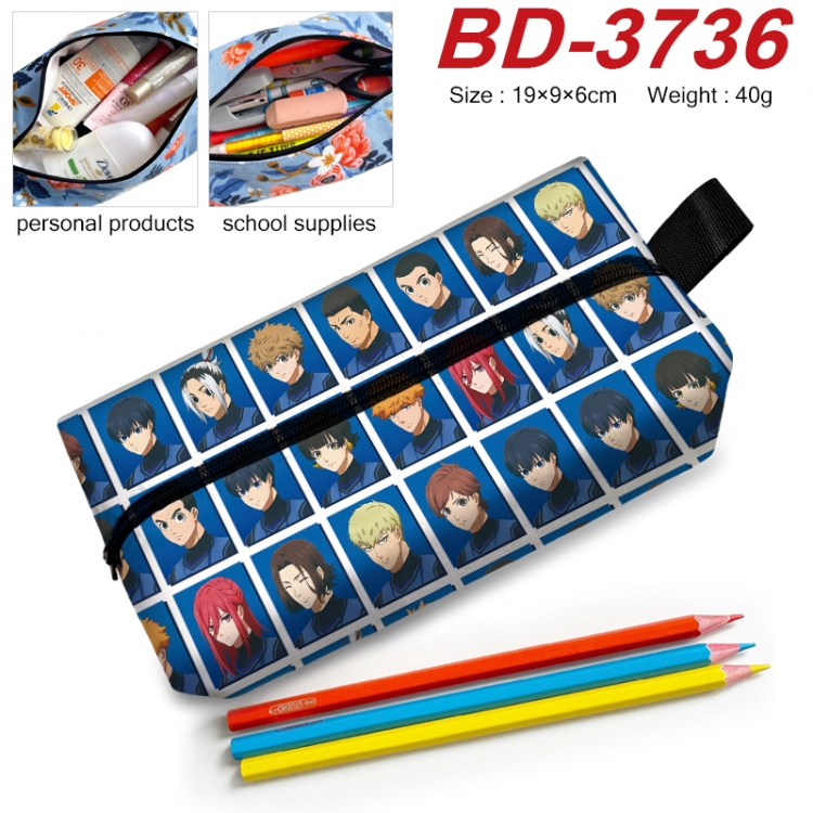 BLUE LOCK Anime New Zipper Pen Bag Storage Bag Makeup Bag 19x9x6cm BD-3736
