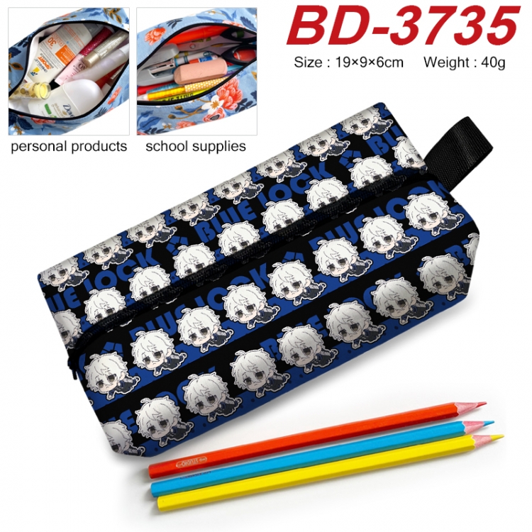 BLUE LOCK Anime New Zipper Pen Bag Storage Bag Makeup Bag 19x9x6cm  BD-3735