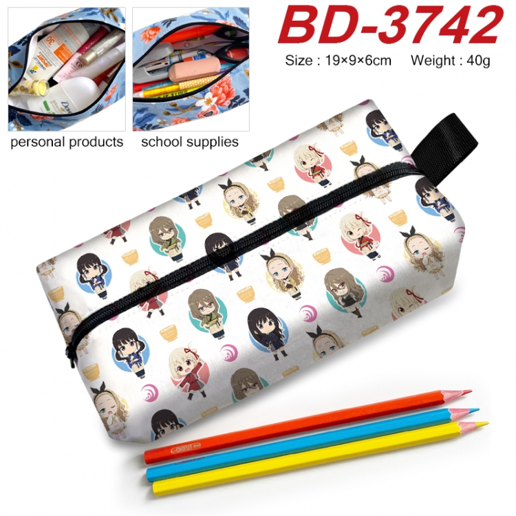 Lycoris Recoil Anime New Zipper Pen Bag Storage Bag Makeup Bag 19x9x6cm BD-3742