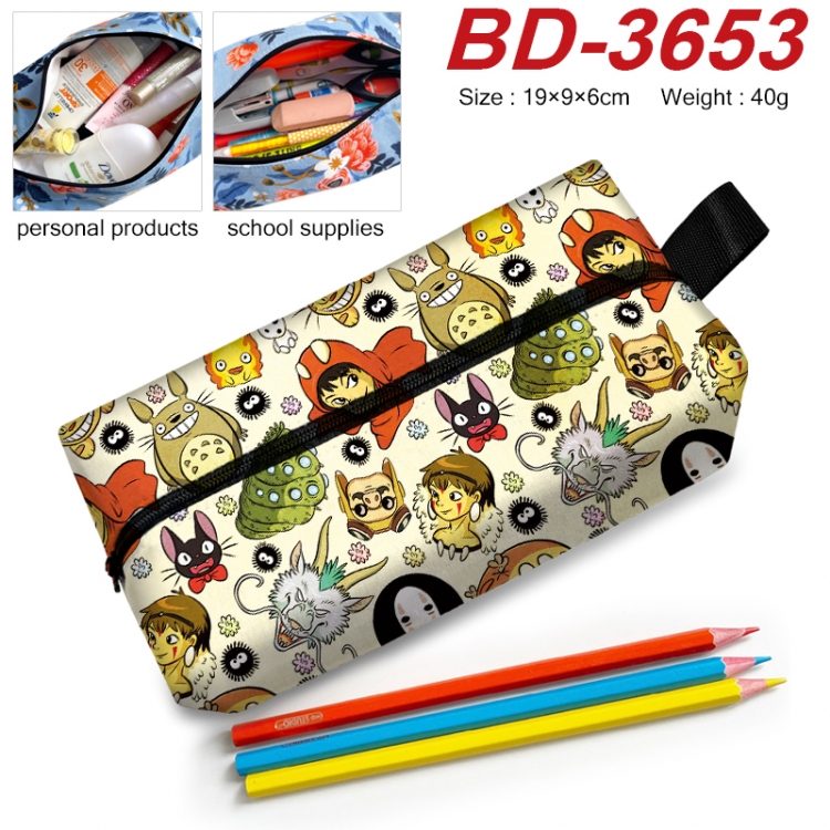 TOTORO Anime New Zipper Pen Bag Storage Bag Makeup Bag 19x9x6cm BD-3653