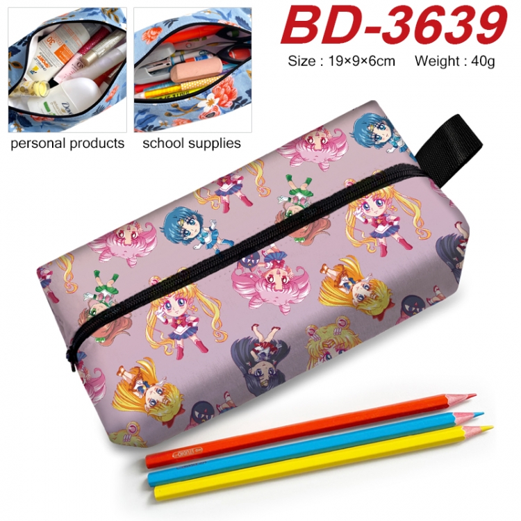 sailormoon Anime New Zipper Pen Bag Storage Bag Makeup Bag 19x9x6cm  BD-3639