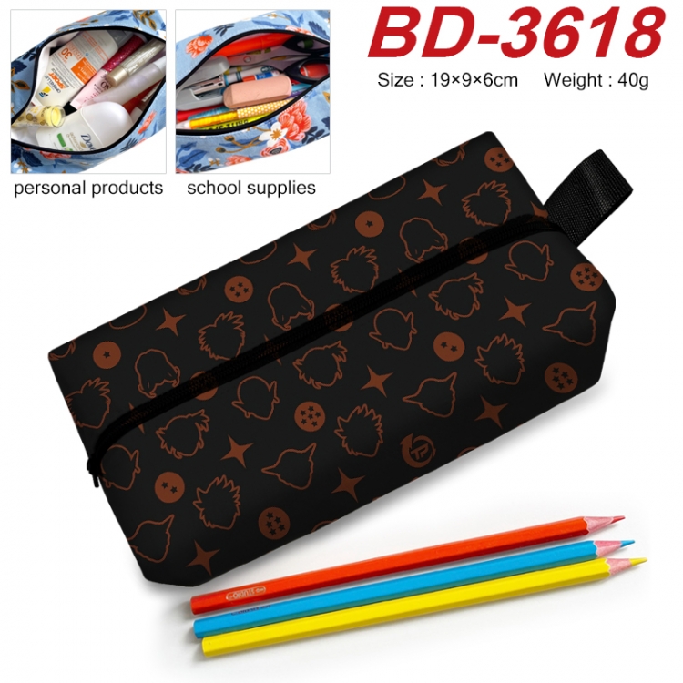 DRAGON BALL Anime New Zipper Pen Bag Storage Bag Makeup Bag 19x9x6cm BD-3618