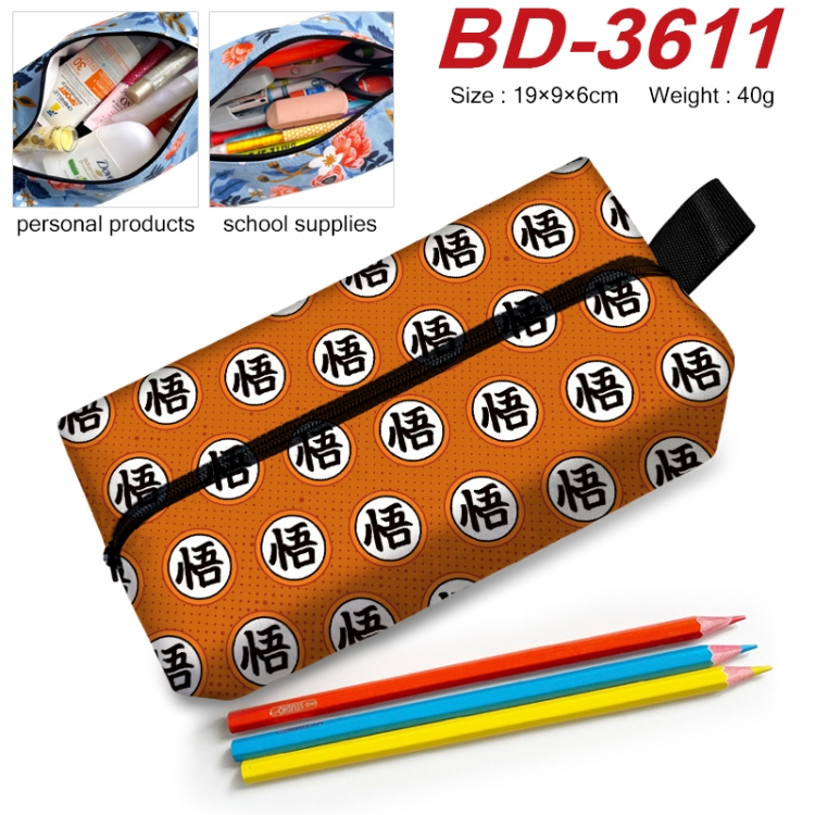 DRAGON BALL Anime New Zipper Pen Bag Storage Bag Makeup Bag 19x9x6cm BD-3611