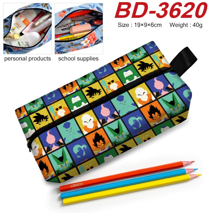 DRAGON BALL Anime New Zipper Pen Bag Storage Bag Makeup Bag 19x9x6cm BD-3620