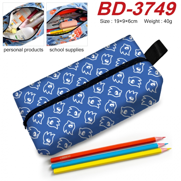 Sonic the Hedgehog Anime New Zipper Pen Bag Storage Bag Makeup Bag 19x9x6cm  BD-3749
