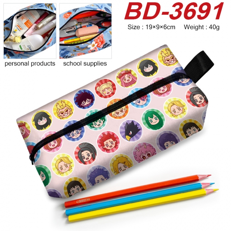 My Hero Academia Anime New Zipper Pen Bag Storage Bag Makeup Bag 19x9x6cm  BD-3691