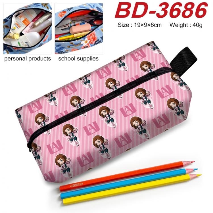 My Hero Academia Anime New Zipper Pen Bag Storage Bag Makeup Bag 19x9x6cm BD-3686