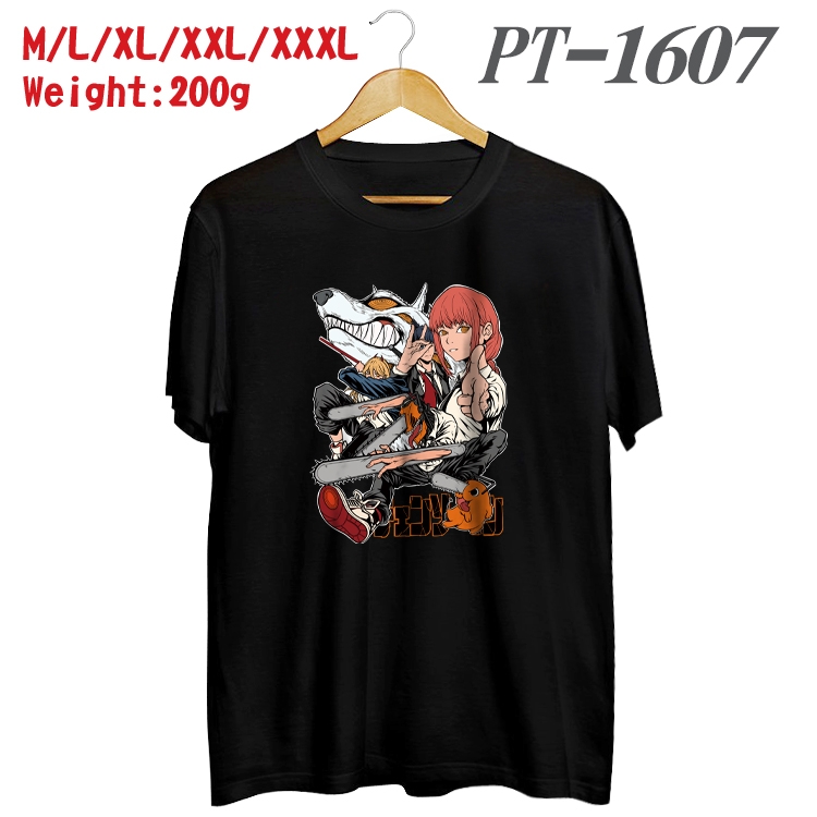 Chainsaw man Anime Cotton Color Book Print Short Sleeve T-Shirt from M to 3XL PT1607