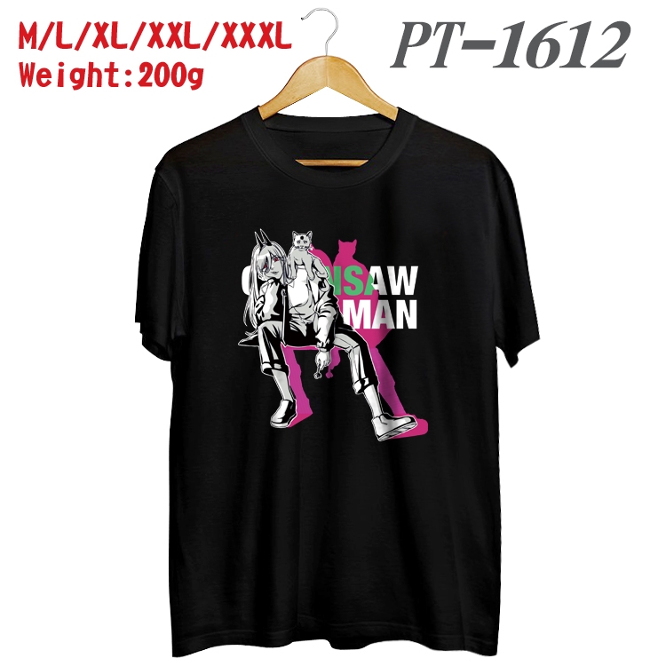 Chainsaw man Anime Cotton Color Book Print Short Sleeve T-Shirt from M to 3XL PT1612