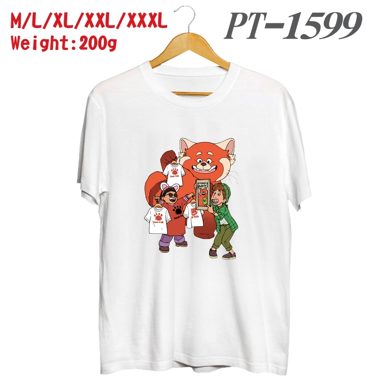 Turning Red Anime Cotton Color Book Print Short Sleeve T-Shirt from M to 3XL PT1599