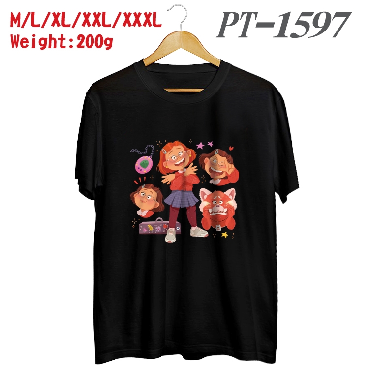 Turning Red Anime Cotton Color Book Print Short Sleeve T-Shirt from M to 3XL PT1597