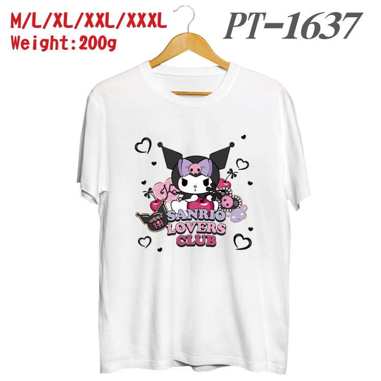 Sanrio Anime Cotton Color Book Print Short Sleeve T-Shirt from M to 3XL PT1637