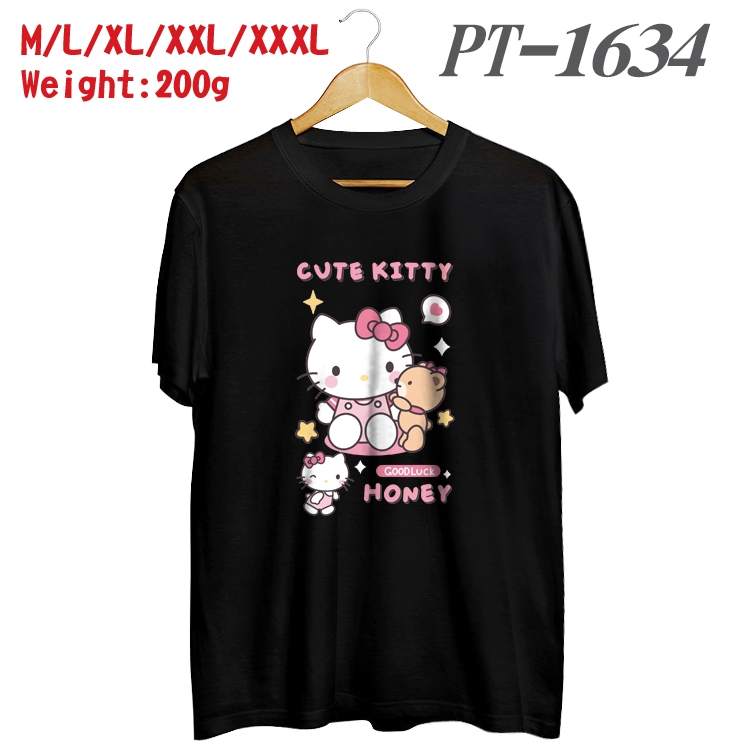 Sanrio Anime Cotton Color Book Print Short Sleeve T-Shirt from M to 3XL PT1634