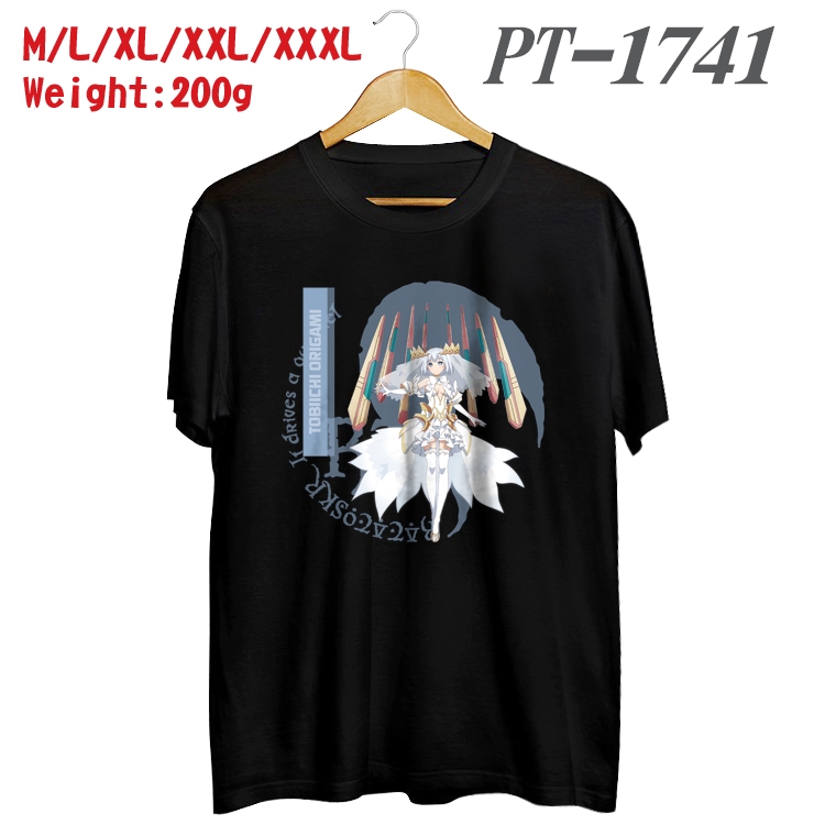 Date-A-Live Anime Cotton Color Book Print Short Sleeve T-Shirt from M to 3XL PT1741