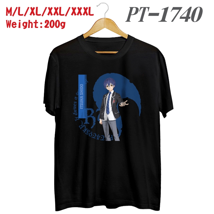 Date-A-Live Anime Cotton Color Book Print Short Sleeve T-Shirt from M to 3XL  PT1740