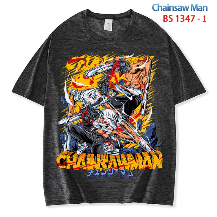 Chainsaw man  ice silk cotton loose and comfortable T-shirt from XS to 5XL  BS 1347 1