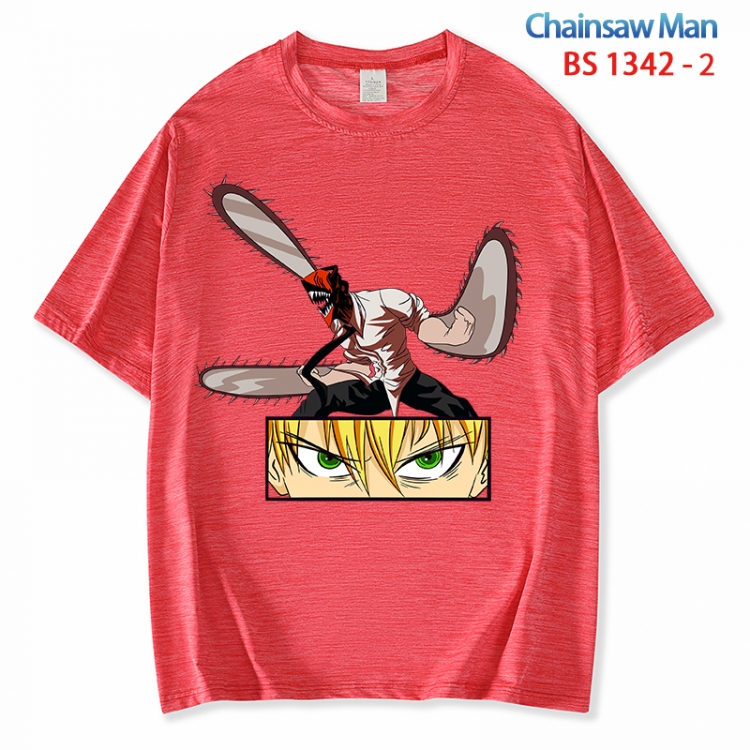 Chainsaw man  ice silk cotton loose and comfortable T-shirt from XS to 5XL  BS 1342 2